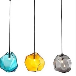 Lumină creativă din sticlă de gheață cu diamant pandantiv cromatic Droplight