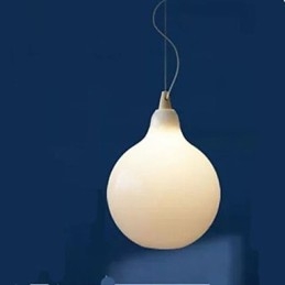 Lampă suspendată din sticlă alb lapte Natural Curve