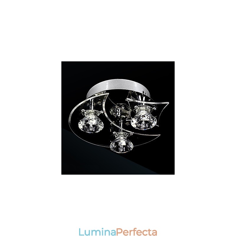 Candelabru Modern Crystal Living 3 Lumini