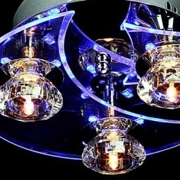 Candelabru Modern Crystal Living 3 Lumini