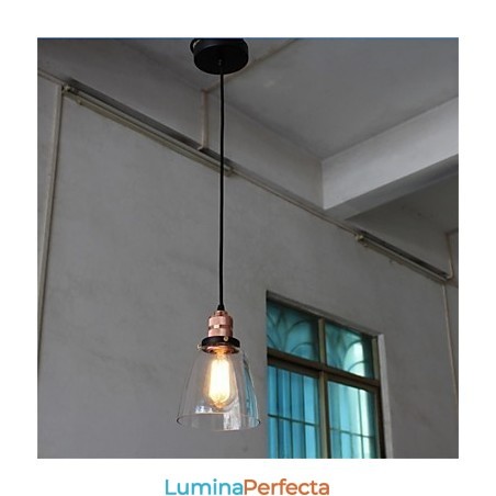 Candelabru din sticlă retro unic minimalist Candelabru din sticlă retro unic minimalist