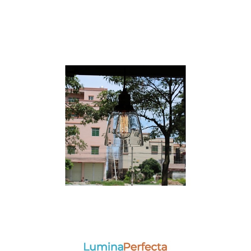 Candelabru din sticlă retro unic minimalist