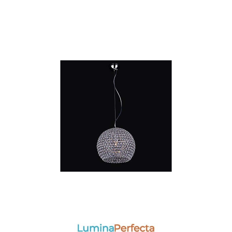 Candelabru din metal cromat stil Lantern Mini