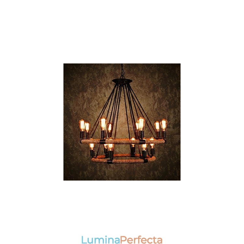 Tradițional Clasic Rustic Lodge Vintage Retro Country Pictură Metal Pendant Lampă