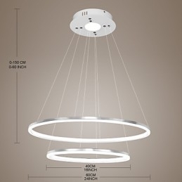 Lampă suspendată cu design modern 4Acrilic de înaltă calitate, cu inel dublu