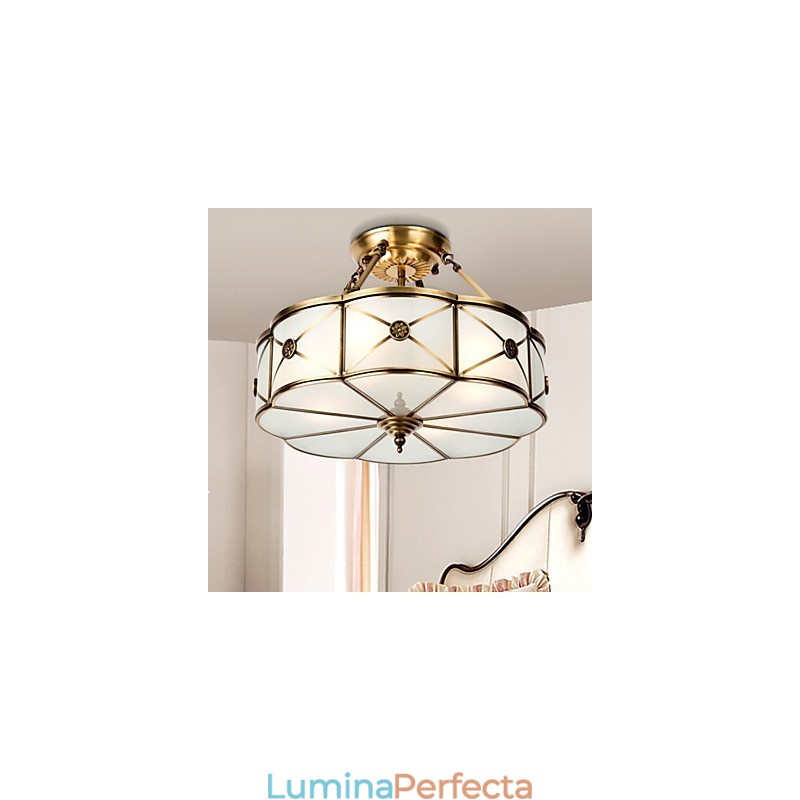 Familie de plafoniere din cupru cu design decorativ modern și contemporan