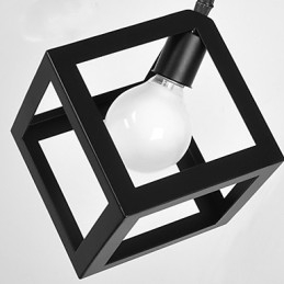 Lampă suspendată din metal cu pictură în stil retro