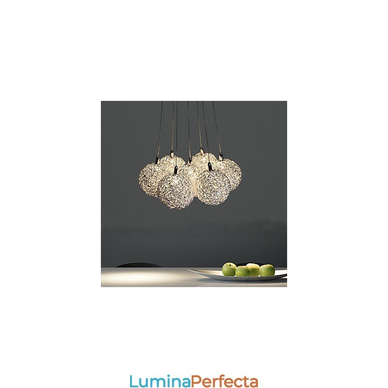 Lampă suspendată din metal galvanizat în stil mini modern și contemporan