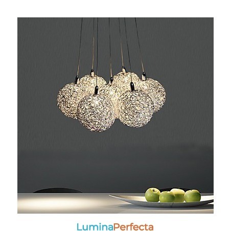 Lampă suspendată din metal galvanizat în stil mini modern și contemporan Lampă suspendată din metal galvanizat în stil mini modern și contemporan