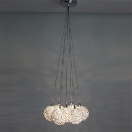 Lampă suspendată din metal galvanizat în stil mini modern și contemporan