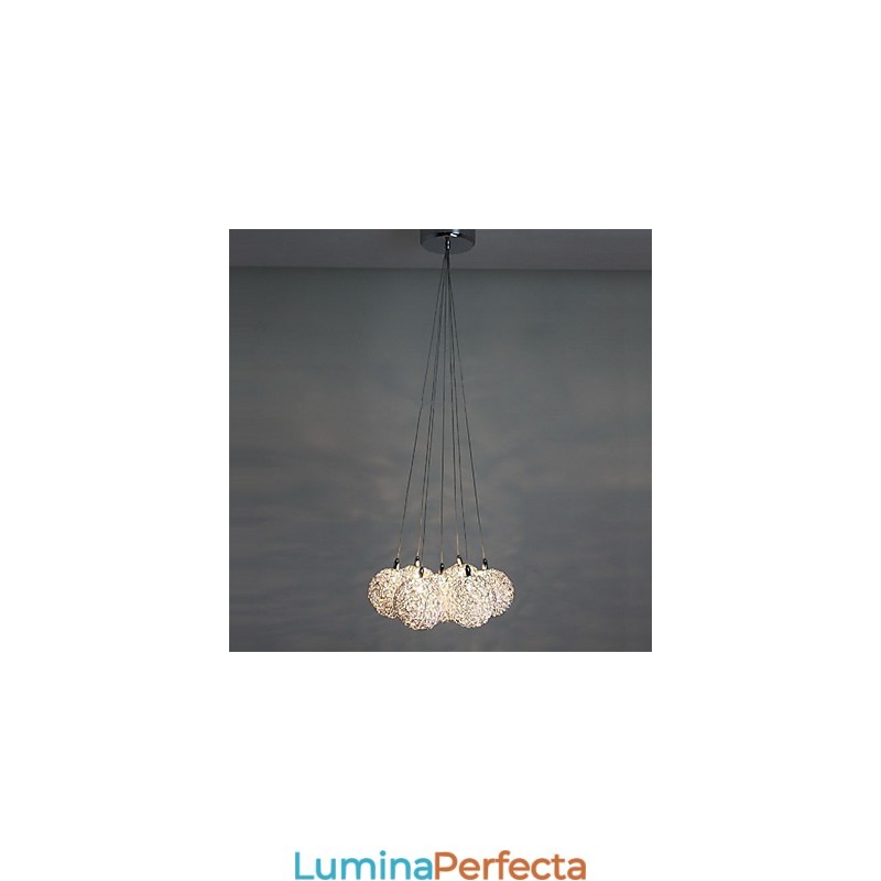Lampă suspendată din metal galvanizat în stil mini modern și contemporan