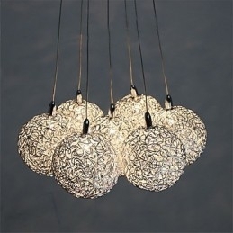 Lampă suspendată din metal galvanizat în stil mini modern și contemporan