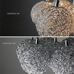 Lampă suspendată din metal galvanizat în stil mini modern și contemporan