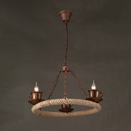 Lampă suspendată din metal cu tablou rustic vintage garaj
