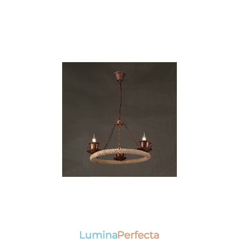 Lampă suspendată din metal cu tablou rustic vintage garaj
