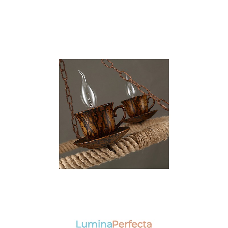 Lampă suspendată din metal cu tablou rustic vintage garaj