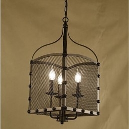 O acoperire de plasă Retro Industrial Wind Cafe Candelabru din Lron forjat