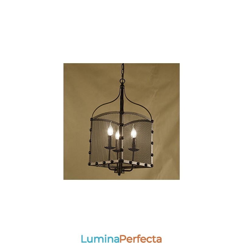 O acoperire de plasă Retro Industrial Wind Cafe Candelabru din Lron forjat