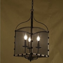 O acoperire de plasă Retro Industrial Wind Cafe Candelabru din Lron forjat