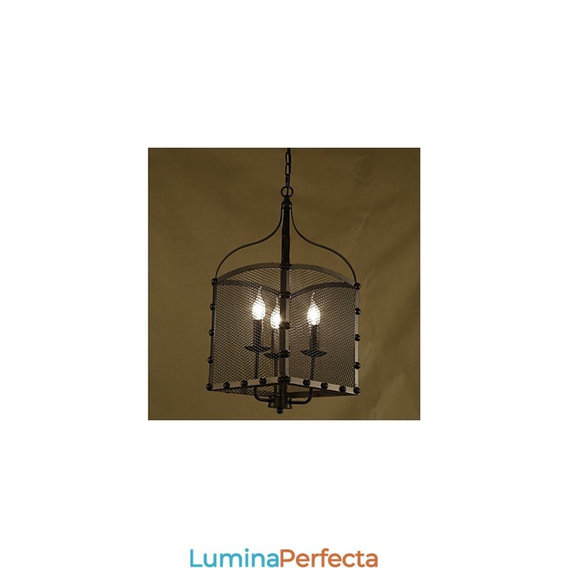 O acoperire de plasă Retro Industrial Wind Cafe Candelabru din Lron forjat