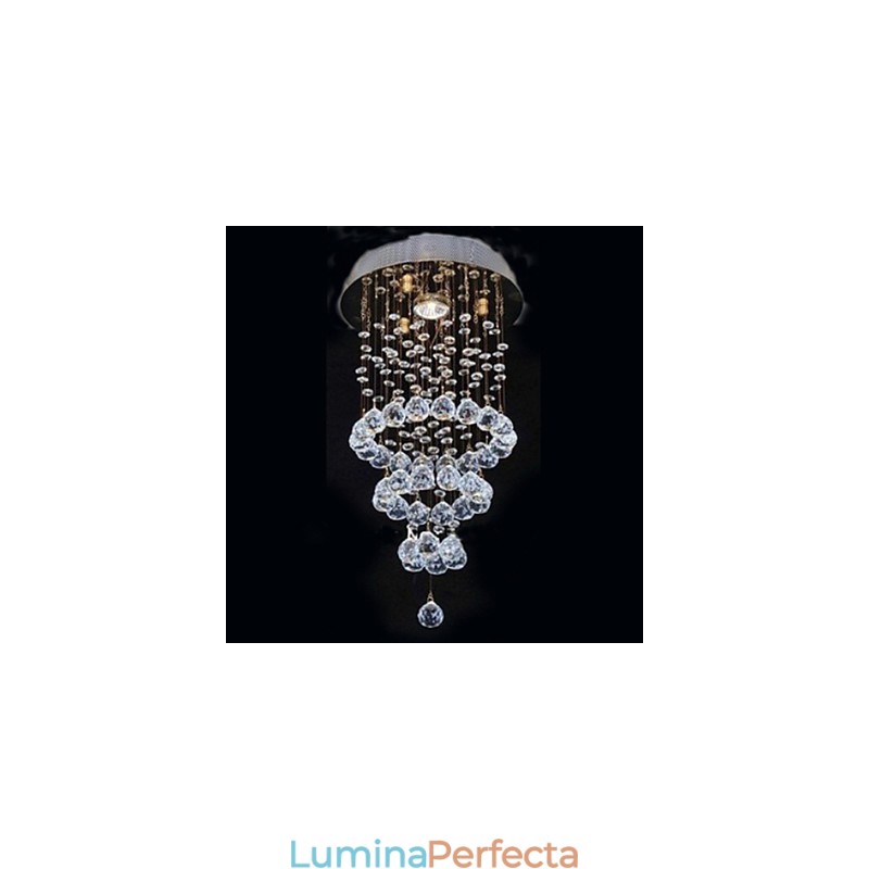 Montaj încastrat din metal galvanizat din cristal modern și contemporan