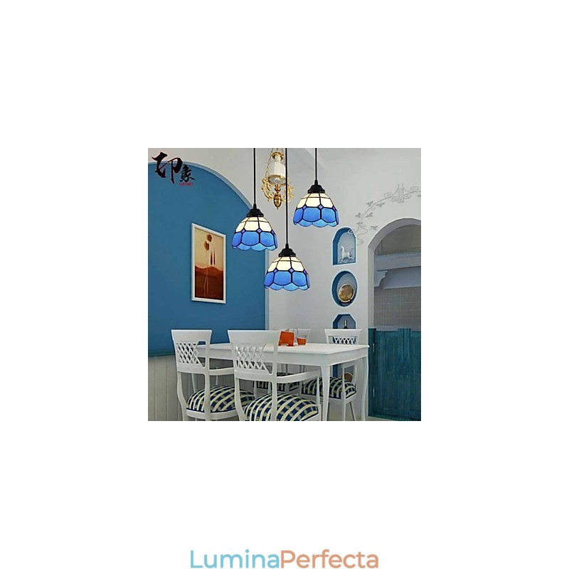 Lămpi și felinare din Marea Mediterană contractate cu abajur din sticlă Droplight