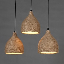 Country Lofts Restauring Ancient Ways Cânepă frânghie Un singur cap Lampă mică Droplight