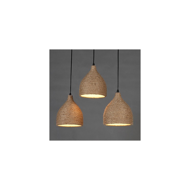 Country Lofts Restauring Ancient Ways Cânepă frânghie Un singur cap Lampă mică Droplight