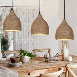 Country Lofts Restauring Ancient Ways Cânepă frânghie Un singur cap Lampă mică Droplight