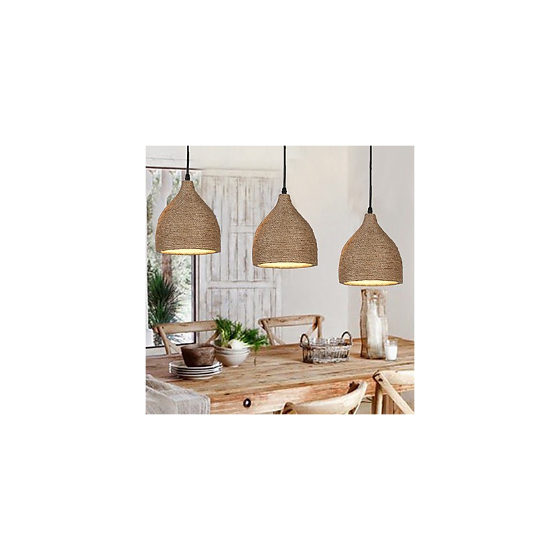 Country Lofts Restauring Ancient Ways Cânepă frânghie Un singur cap Lampă mică Droplight