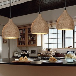 Country Lofts Restauring Ancient Ways Cânepă frânghie Un singur cap Lampă mică Droplight