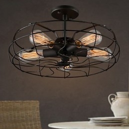 Lampă de design industrial Țară Americană Lampă personalizată Lămpi de tavan cu ventilator retro european