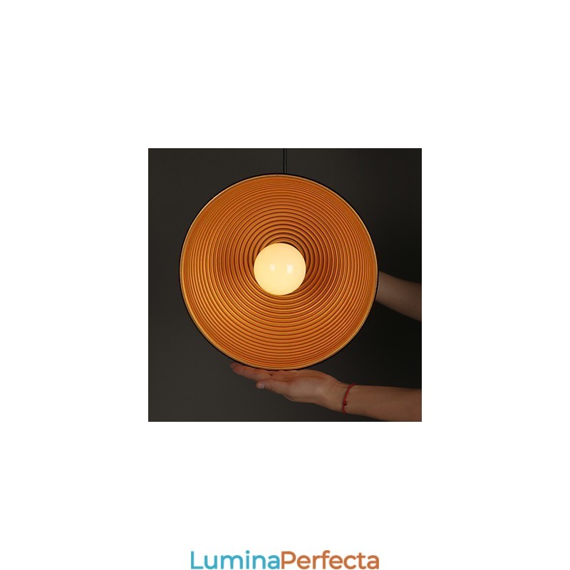 Lampă creativă Coș de fum rotund Droplight Fier forjat Caracter Mese Candelabru Alb-negru