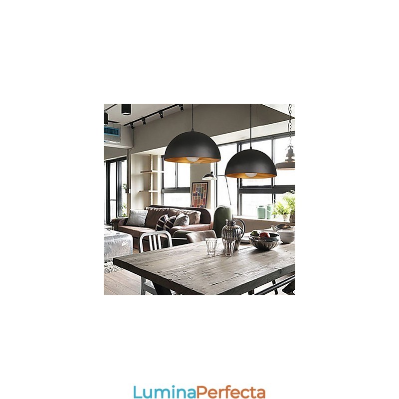 Lampă creativă Coș de fum rotund Droplight Fier forjat Caracter Mese Candelabru Alb-negru