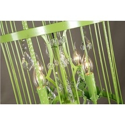 Candelabru Vintage Iron Cage Scara Lampa Cristal