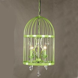 Candelabru Vintage Iron Cage Scara Lampa Cristal
