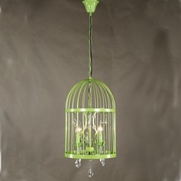 Candelabru Vintage Iron Cage Scara Lampa Cristal