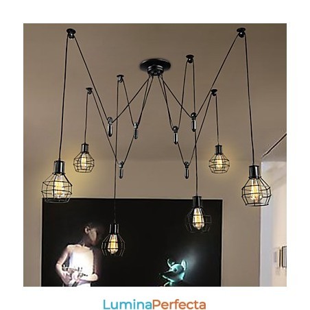 Lampă suspendată din metal cu 6 lumini Lampă suspendată din metal cu 6 lumini
