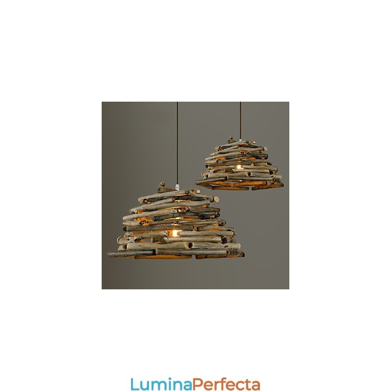 Plafoniere din lemn retro clasice Lămpi cu suspendare simple Lampă pendant cafenea
