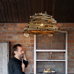 Plafoniere din lemn retro clasice Lămpi cu suspendare simple Lampă pendant cafenea