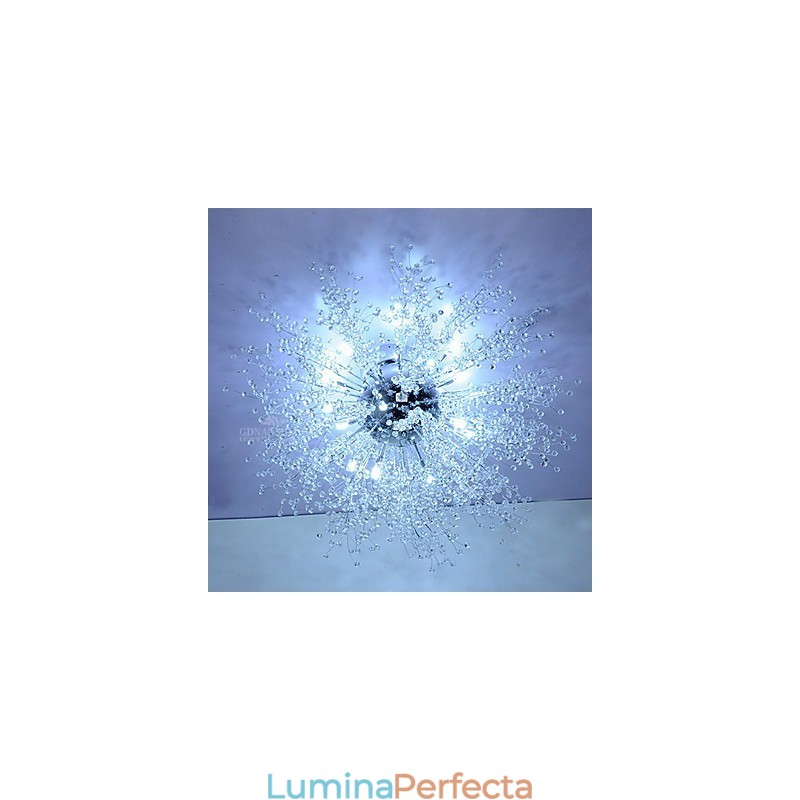 G4 Lampă de cristal Mited Pendant Lampă din oțel inoxidabil Dia 90CM