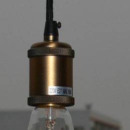Lampă suspendată din metal cu pictură rurală