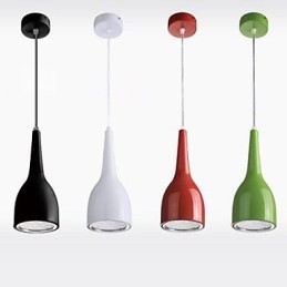 Lampă suspendată din metal, modernă, contemporană, pictură cu glob