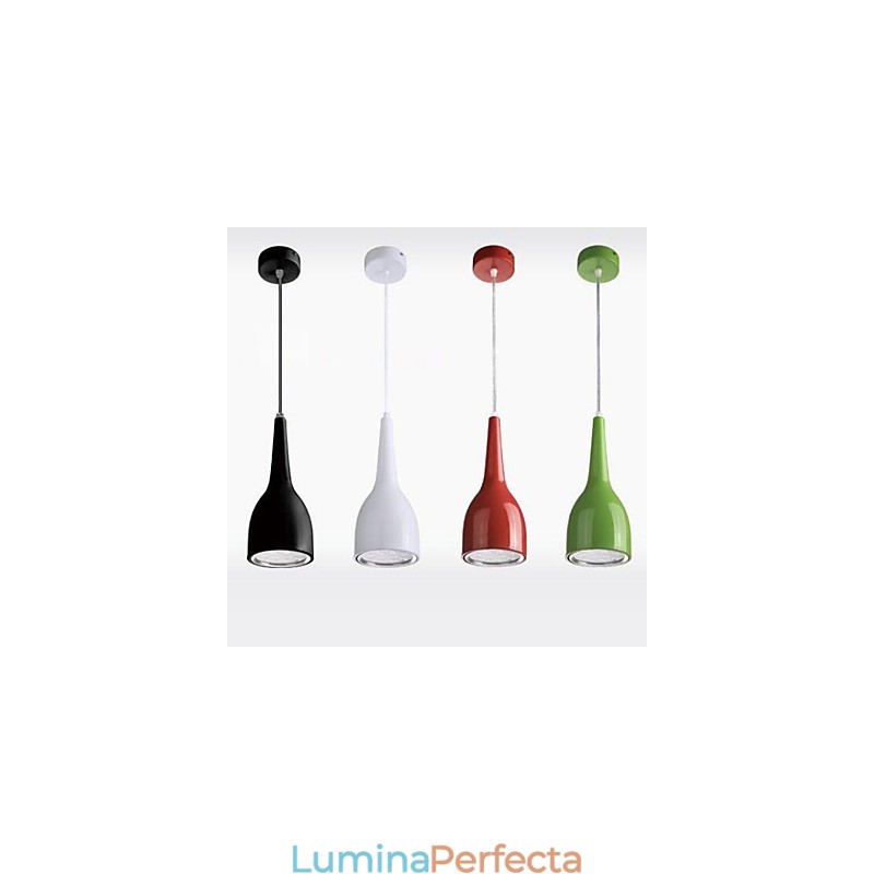 Lampă suspendată din metal, modernă, contemporană, pictură cu glob