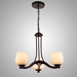 Candelabru pentru pictură din fier cu abajur din sticlă Lampă de iluminat clasică 3 capete