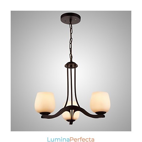 Candelabru pentru pictură din fier cu abajur din sticlă Lampă de iluminat clasică 3 capete