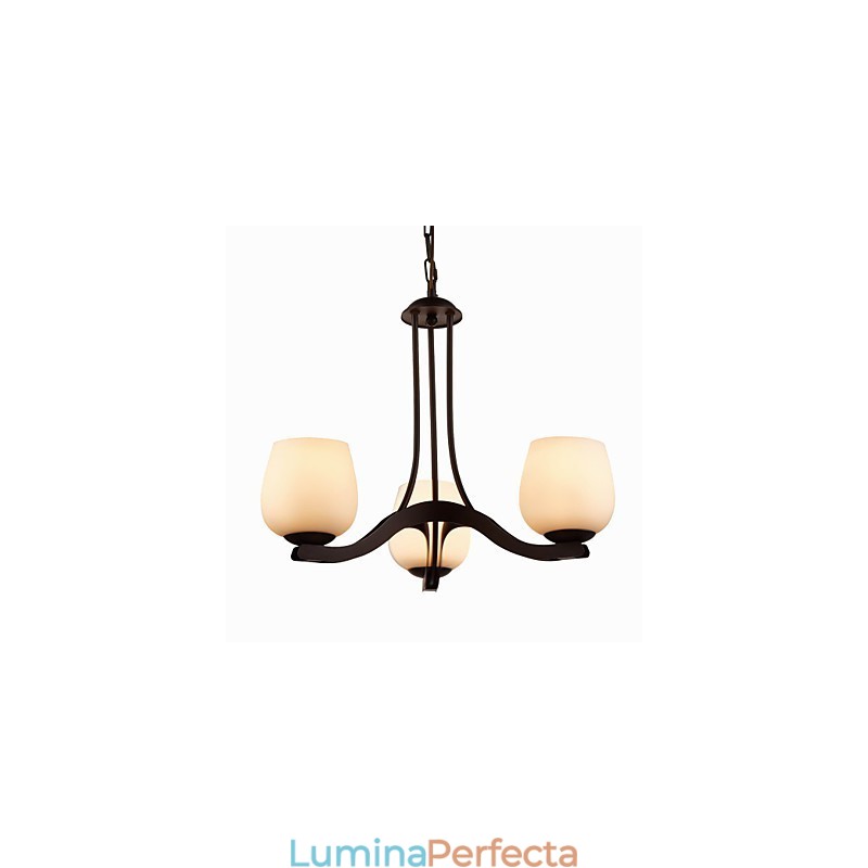 Candelabru pentru pictură din fier cu abajur din sticlă Lampă de iluminat clasică 3 capete