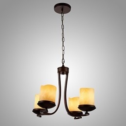 Candelabru pentru pictură din fier cu abajur din sticlă Lampă clasică cu 4 capete