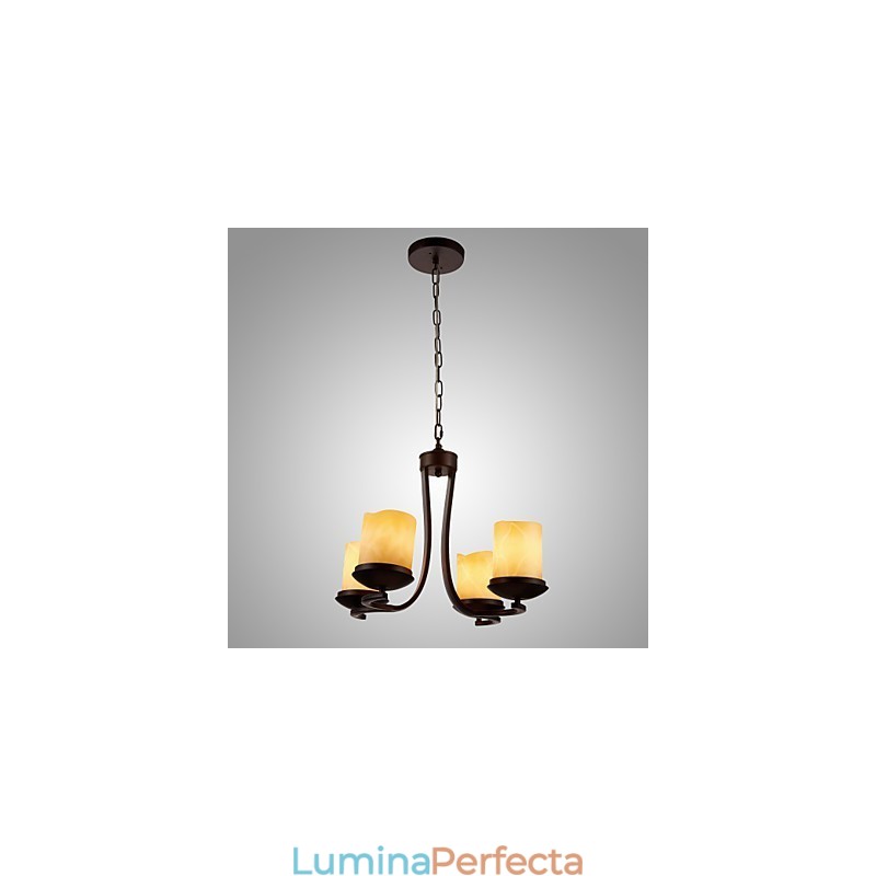 Candelabru pentru pictură din fier cu abajur din sticlă Lampă clasică cu 4 capete