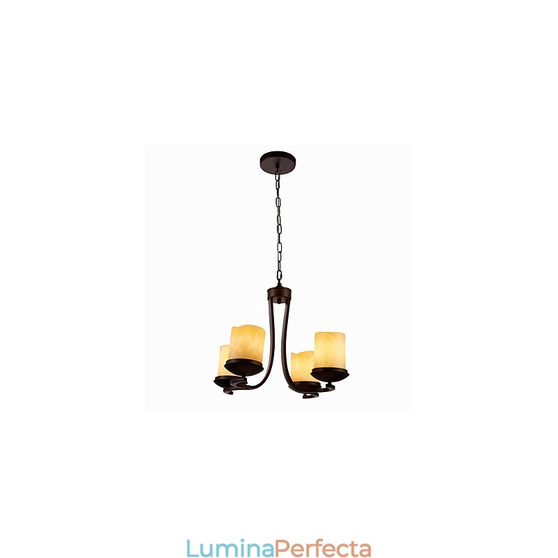 Candelabru pentru pictură din fier cu abajur din sticlă Lampă clasică cu 4 capete